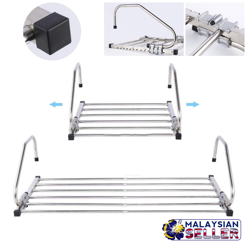 idrop Stainless Steel Foldable Drying Shoes Indoor Clothes Shelves
