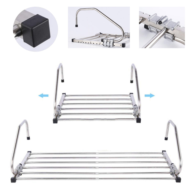 idrop Stainless Steel Foldable Drying Shoes Indoor Clothes Shelves