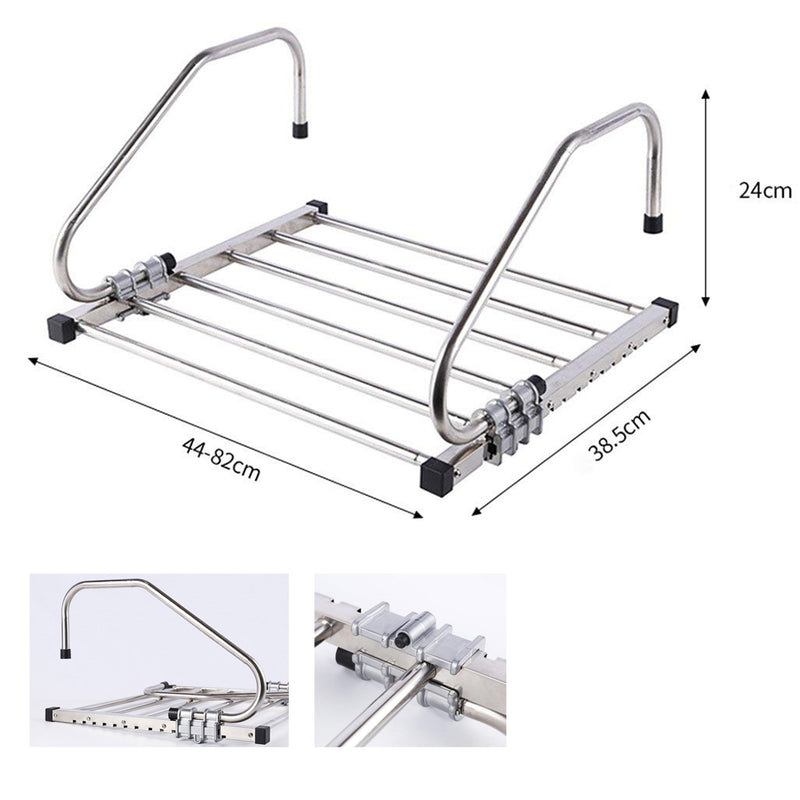idrop Stainless Steel Foldable Drying Shoes Indoor Clothes Shelves