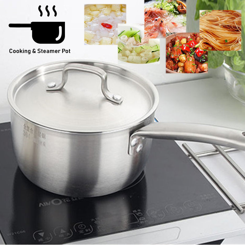 idrop 2 Layer Cooking & Steamer Pot With Handle [ 16cm / 1.6L ]