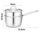idrop 2 Layer Cooking & Steamer Pot With Handle [ 16cm / 1.6L ]