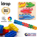 idrop Creative Colorful Wood Crocodile Block Toy for Kids Children [ BR-34906 ]