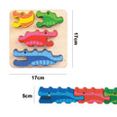 idrop Creative Colorful Wood Crocodile Block Toy for Kids Children [ BR-34906 ]