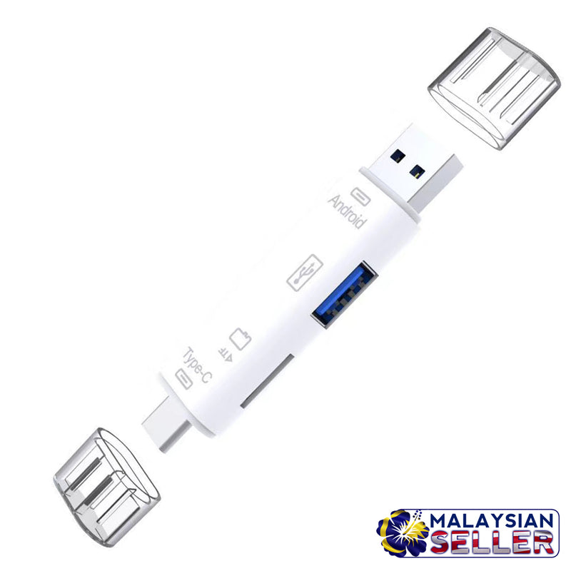 idrop 3 in 1 Type-C Card Reader Micro USB Type-C Flash Drive Adapter Connector