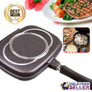 idrop 36CM DOUBLE SIDED FRYING PAN - Kitchen Cooking Pressure Grill Cookware