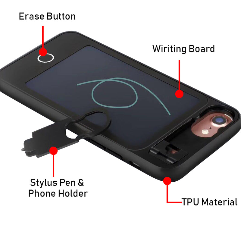 idrop Creative Apple Phone Case with Wordpad for iPhone 6/6s/7/8 & iPhone 6Plus/7Plus/8Plus