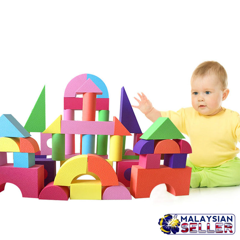 idrop EVA Foam Building Blocks 15pcs with Random Shape For Children Education [ ST-1705 ]