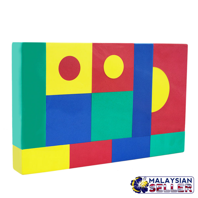 idrop EVA Foam Building Blocks 15pcs with Random Shape For Children Education [ ST-1705 ]
