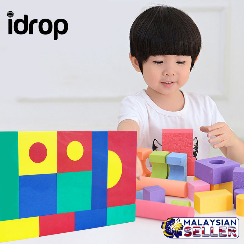 idrop EVA Foam Building Blocks 15pcs with Random Shape For Children Education [ ST-1705 ]