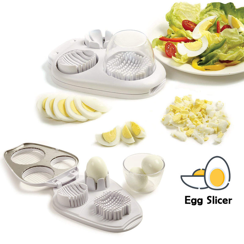 idrop Easy 3 in 1 Compact Egg Slicer Dice Wedge for Kitchen Tool