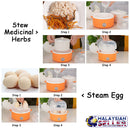 idrop Portable Mini Electric Stewpot with Egg Rack Ceramic liner [0.7L]