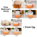 idrop Portable Mini Electric Stewpot with Egg Rack Ceramic liner [0.7L]