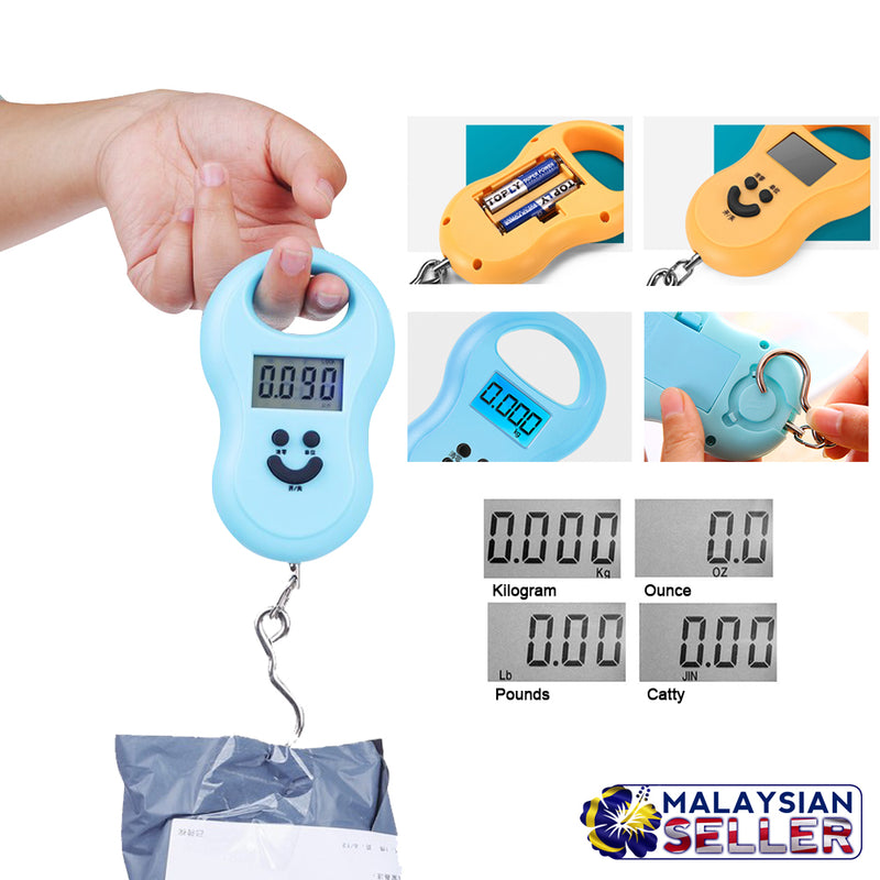 idrop Digital LCD Mini Hanging Electronic Scale Weight for Fishing Luggage 10g~40kg