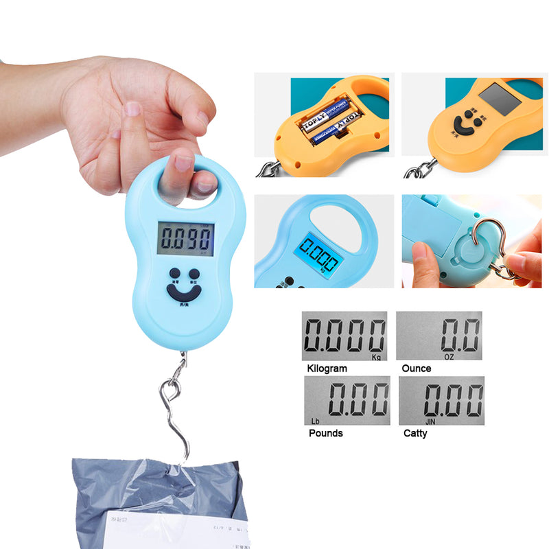 idrop Digital LCD Mini Hanging Electronic Scale Weight for Fishing Luggage 10g~40kg