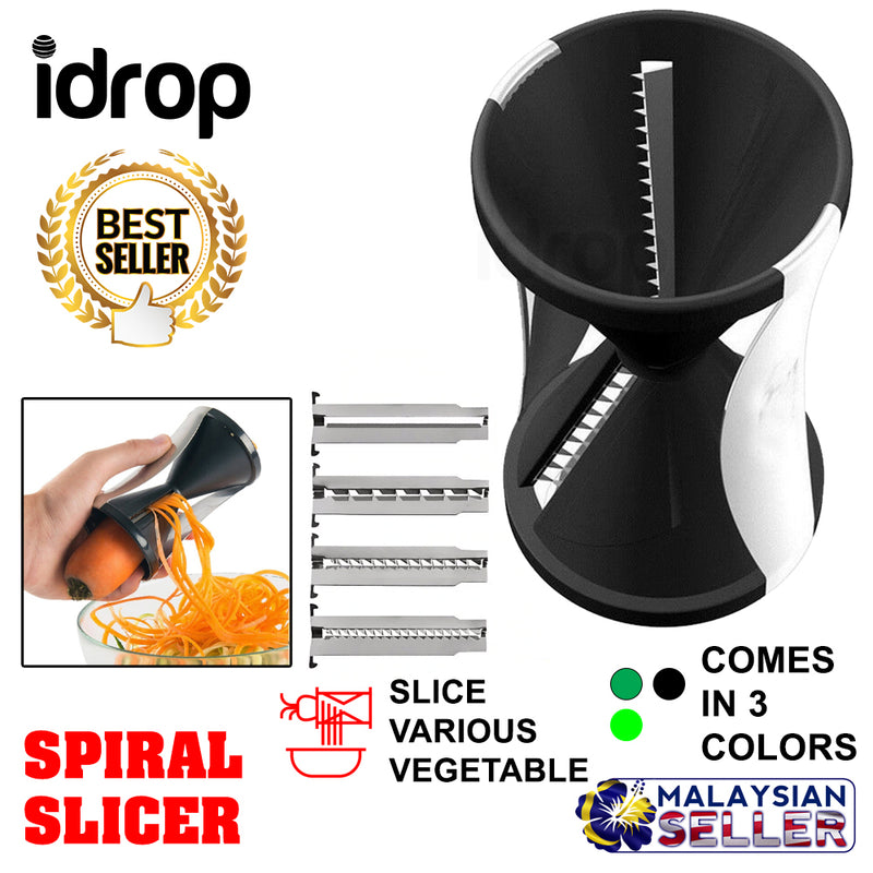 idrop MAGIC CHEF - Multipurpose Stainless Steel Spiral Twister Slicer Cutter Peeler
