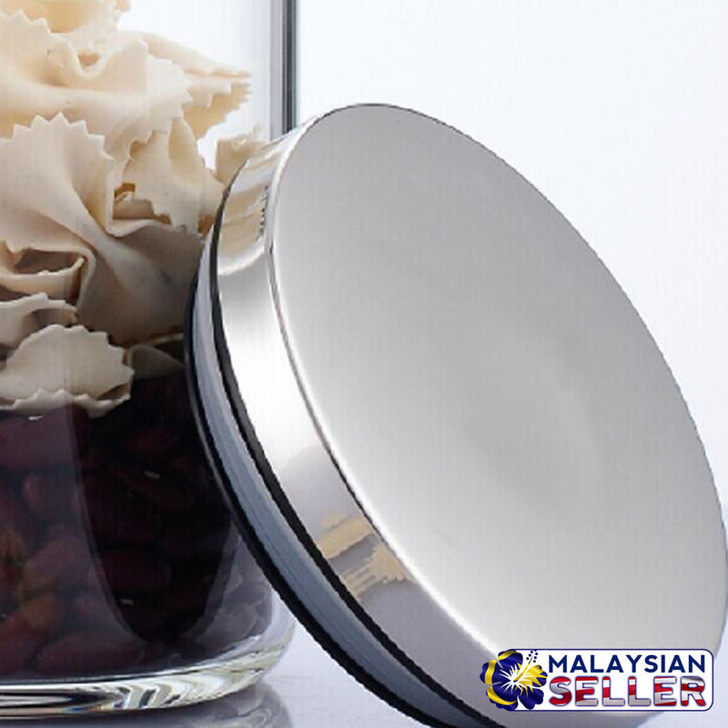 idrop Transparent Food Storage Canister Safe Clear Borosilicate Glass Jar With Stainless Steel Lid
