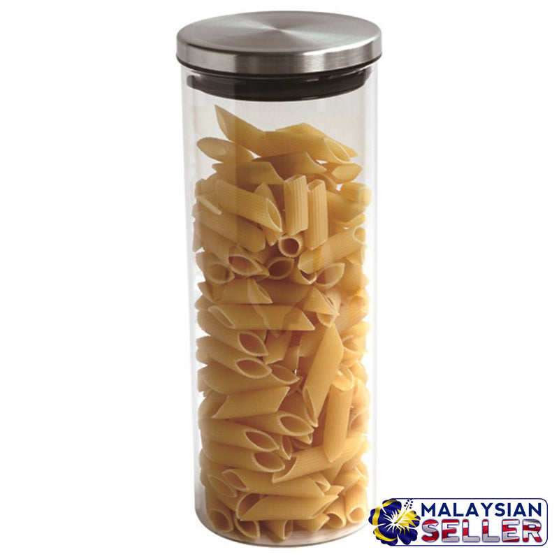 idrop Transparent Food Storage Canister Safe Clear Borosilicate Glass Jar With Stainless Steel Lid