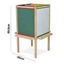 idrop Creative Four Ways Floor Wood Easel for Kids Children [ BR-36031M ]