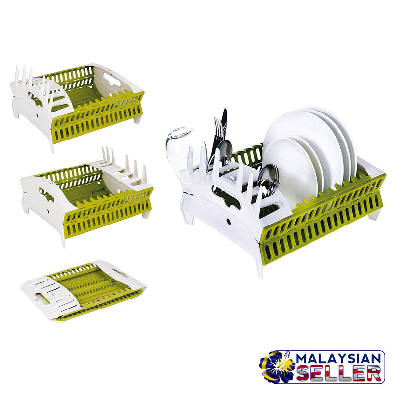 idrop Portable Kitchen Foldable Dish Rack and Spoon & Glass Holder & Kitchen Storage