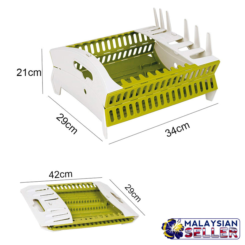idrop Portable Kitchen Foldable Dish Rack and Spoon & Glass Holder & Kitchen Storage