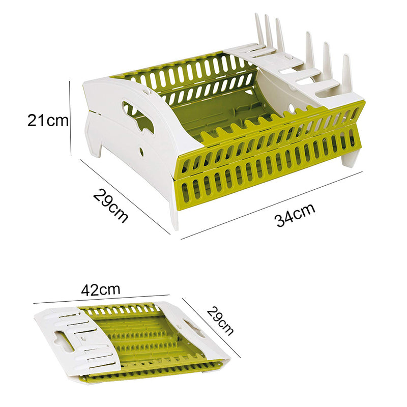 idrop Portable Kitchen Foldable Dish Rack and Spoon & Glass Holder & Kitchen Storage