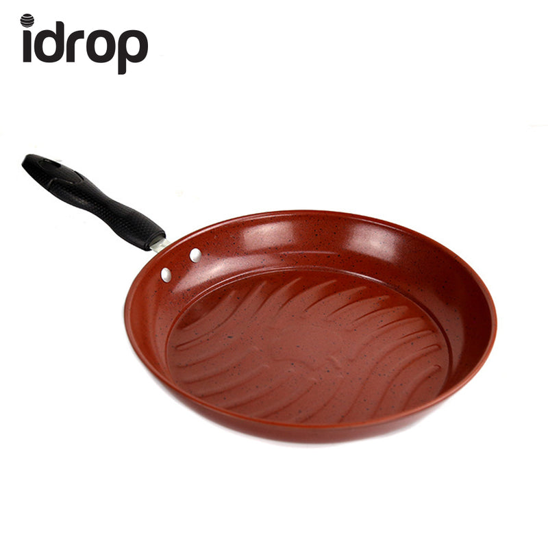 idrop High Quality Smooth Surface Extra Stainless Steel Non-Stick Frying Pan Cooking Wok Pan