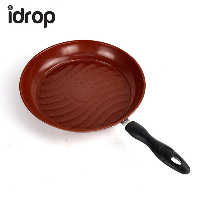 idrop High Quality Smooth Surface Extra Stainless Steel Non-Stick Frying Pan Cooking Wok Pan