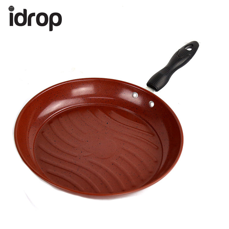 idrop High Quality Smooth Surface Extra Stainless Steel Non-Stick Frying Pan Cooking Wok Pan