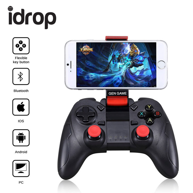 idrop S6 Wireless Bluetooth Controller Gamepad Game Console for Android / IOS / PC / PS4