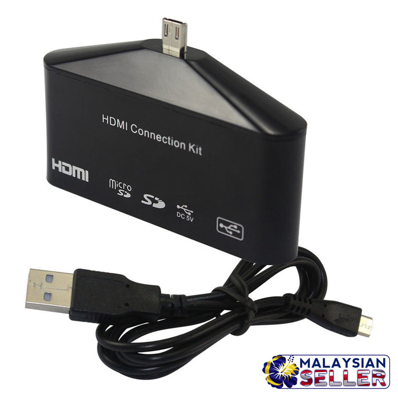 idrop 5 in 1 MHL To HDMI Adapter HDMI Connection Kit USB OTG SD TF Card Reader For Samsung Galaxy S5 S4 S3, Note 3 2 1, Sony. HTC, LG