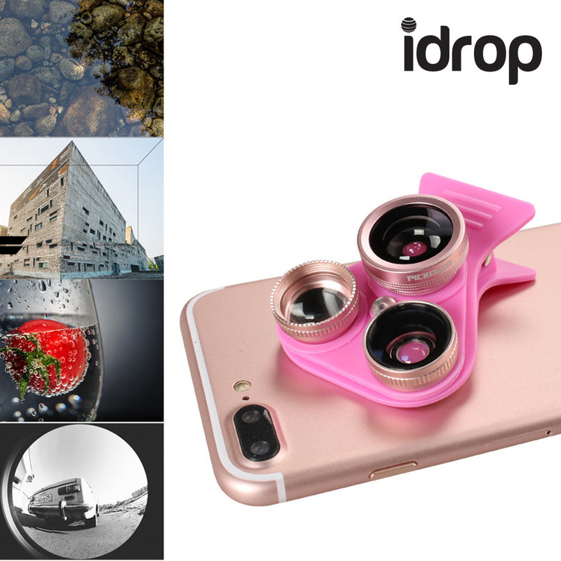 idrop 4 IN 1 External SLR Lens HE-518 mobile phone lens wide-angle macro fish eyes