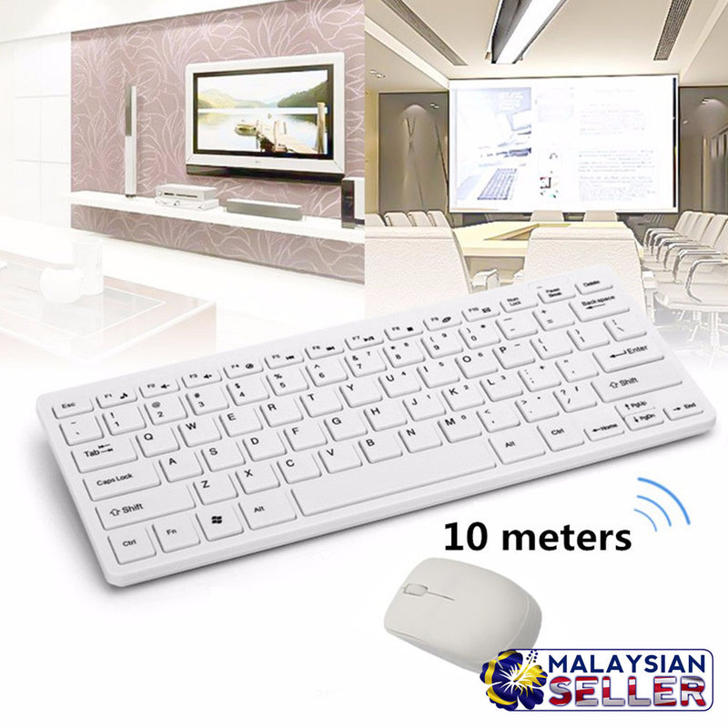 idrop HK-03 Ultra Slim Thin Design 2.4GHz Mini Wireless Keyboard Mouse for Home Office PC Laptop Desktop Computer Keyboard Set