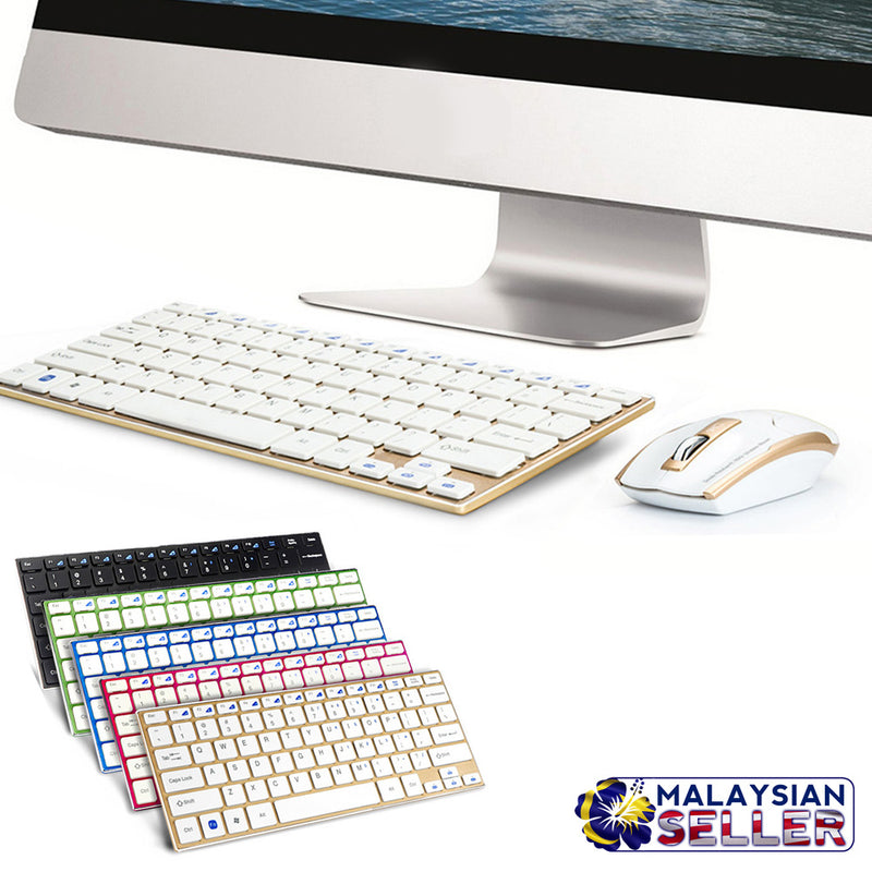 idrop HK-3910 Alloy Ultra Slim Thin Design 2.4GHz Mini Wireless Keyboard Mouse Set