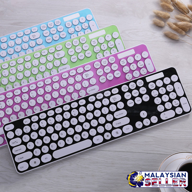 idrop  HK3960 Ultra-thin Elegant 2.4G Wireless Keyboard and Shine Optical Mouse Combos & USB Receiver Kit Silicon