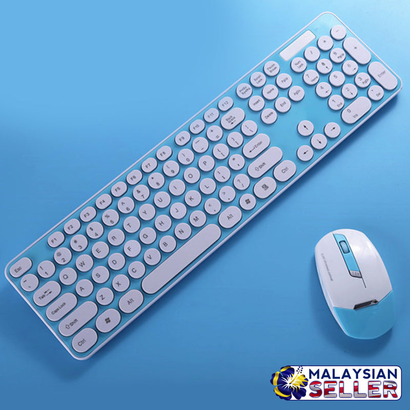 idrop  HK3960 Ultra-thin Elegant 2.4G Wireless Keyboard and Shine Optical Mouse Combos & USB Receiver Kit Silicon