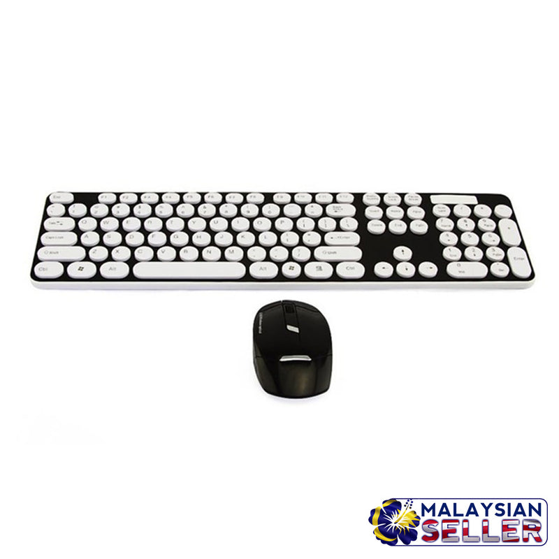 idrop  HK3960 Ultra-thin Elegant 2.4G Wireless Keyboard and Shine Optical Mouse Combos & USB Receiver Kit Silicon