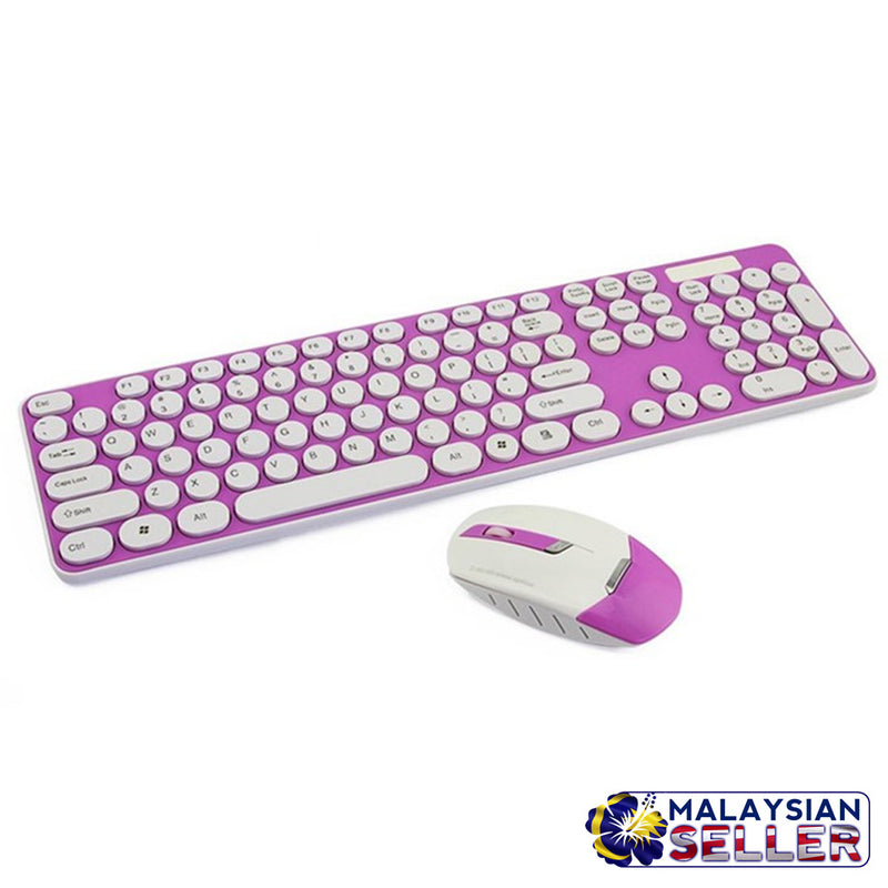 idrop  HK3960 Ultra-thin Elegant 2.4G Wireless Keyboard and Shine Optical Mouse Combos & USB Receiver Kit Silicon