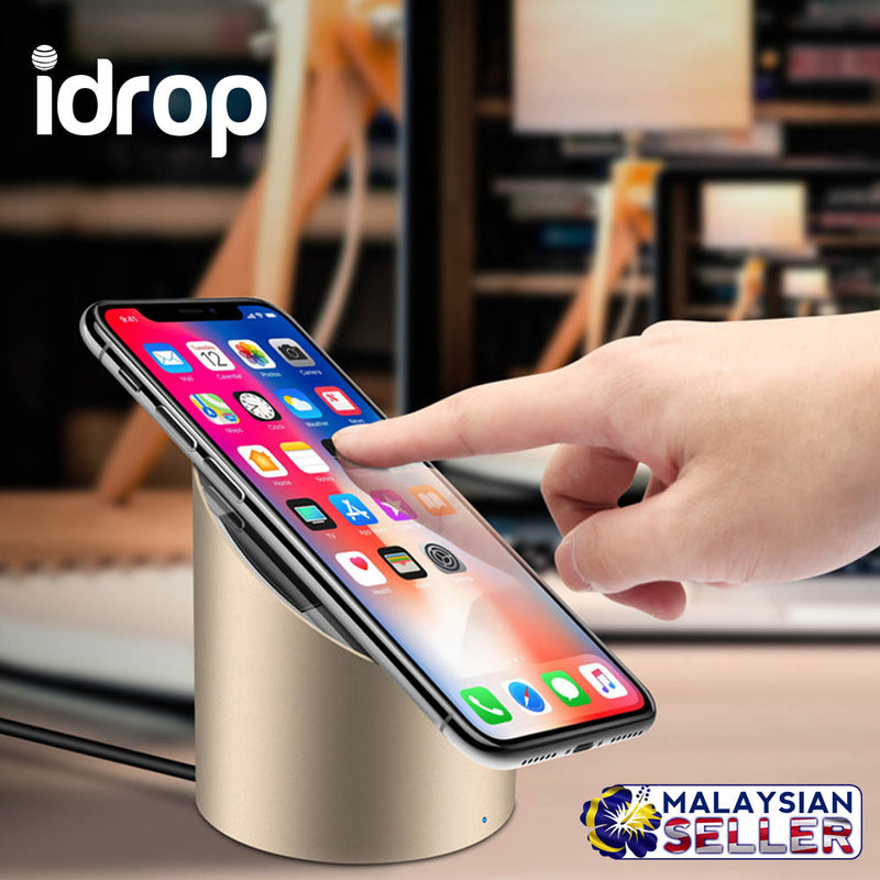 idrop HR-Q9 Qi Wireless Fast Charger Charging Dock Pad