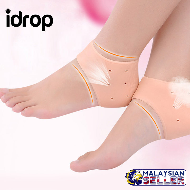 idrop Silicone Heel Protector Sleeve Anti-cracking Cushion Pad [One Pair]