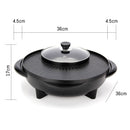 idrop 2in1 36cm Electric Hotpot & Non-Stick BBQ Grill Pan for Kitchen Tool
