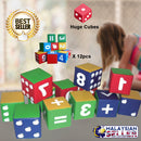 idrop 12 pcs Colourful Creation Huge Numbering Cubes for Kids Children  [ TA 6088  ]