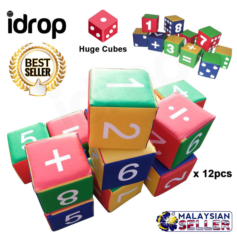 idrop 12 pcs Colourful Creation Huge Numbering Cubes for Kids Children  [ TA 6088  ]