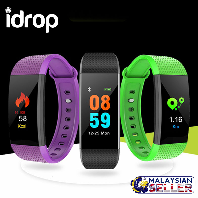 idrop I9 IP68 Waterproof Heart Rate Monitor Fitness Smart Watch Bracelet