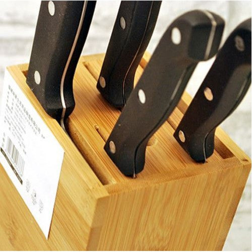 Kitchen Tools Bamboo Knife Holder Rack (Without Tools)