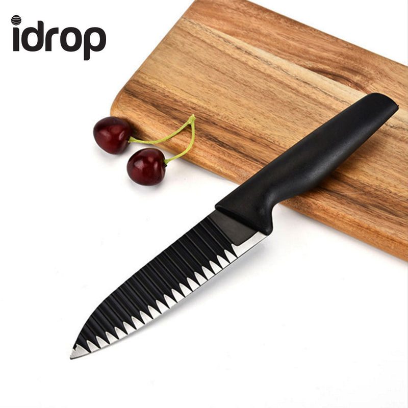 idrop 5pcs Elegant Black Colour Anti-Stick Kitchen Knife Set