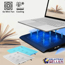 idrop L112B  LED Light Cooling Pad - Slim Portable USB Powered 6 Mini Fans [12"-15.4"]