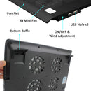 idrop L112B  LED Light Cooling Pad - Slim Portable USB Powered 6 Mini Fans [12"-15.4"]