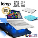 idrop L112B  LED Light Cooling Pad - Slim Portable USB Powered 6 Mini Fans [12"-15.4"]