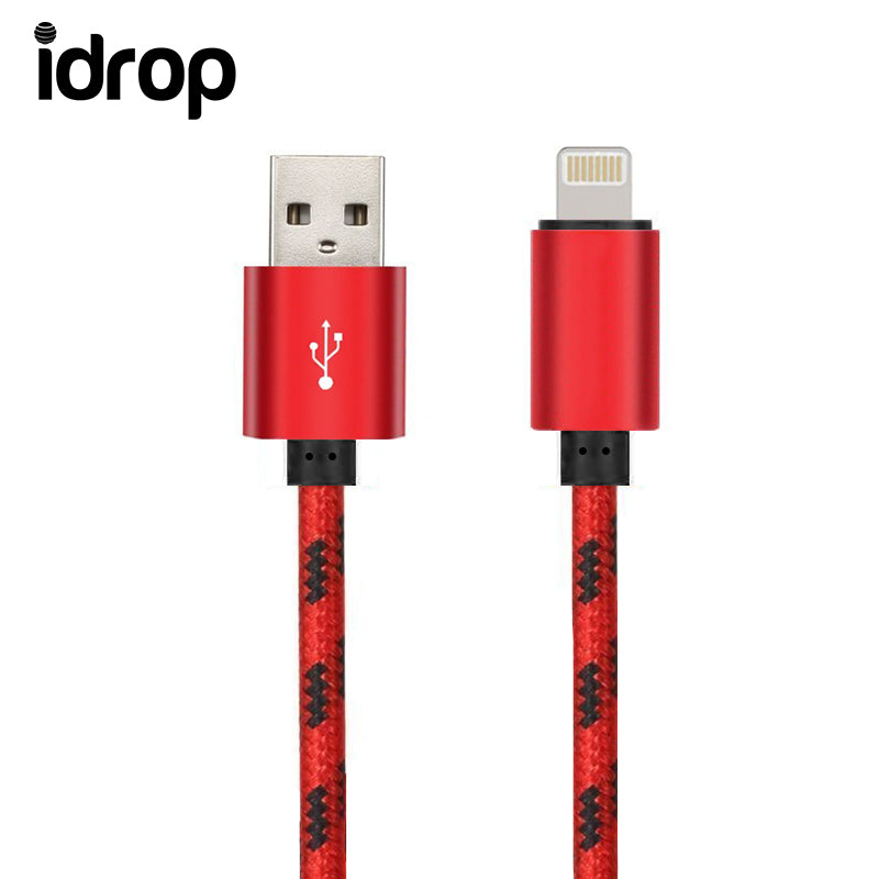 idrop Cable Charging Data Transfer 1 Meter Nylon Braided LIGHTNING to USB Charging Cable