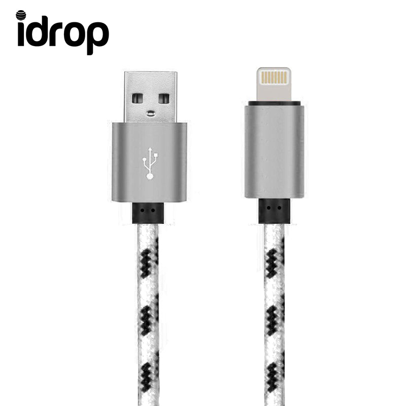 idrop Cable Charging Data Transfer 1 Meter Nylon Braided LIGHTNING to USB Charging Cable